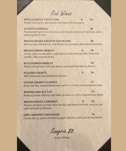 Wine Menu 4